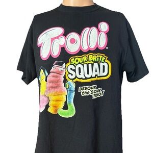 Vintage Trolli Crawlers Sour Brite Squad  Black Shirt Size Medium